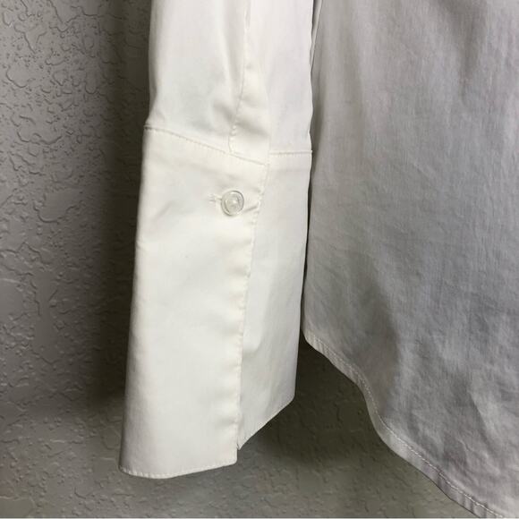 WHBM white button down tie front top size 0 - Picture 10 of 14